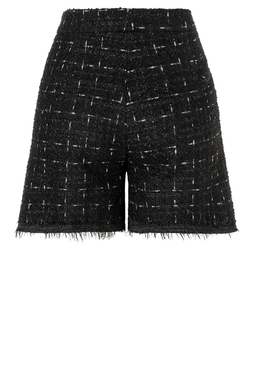 Ana Alcazar Sadena shorts bouclé neri eleganti