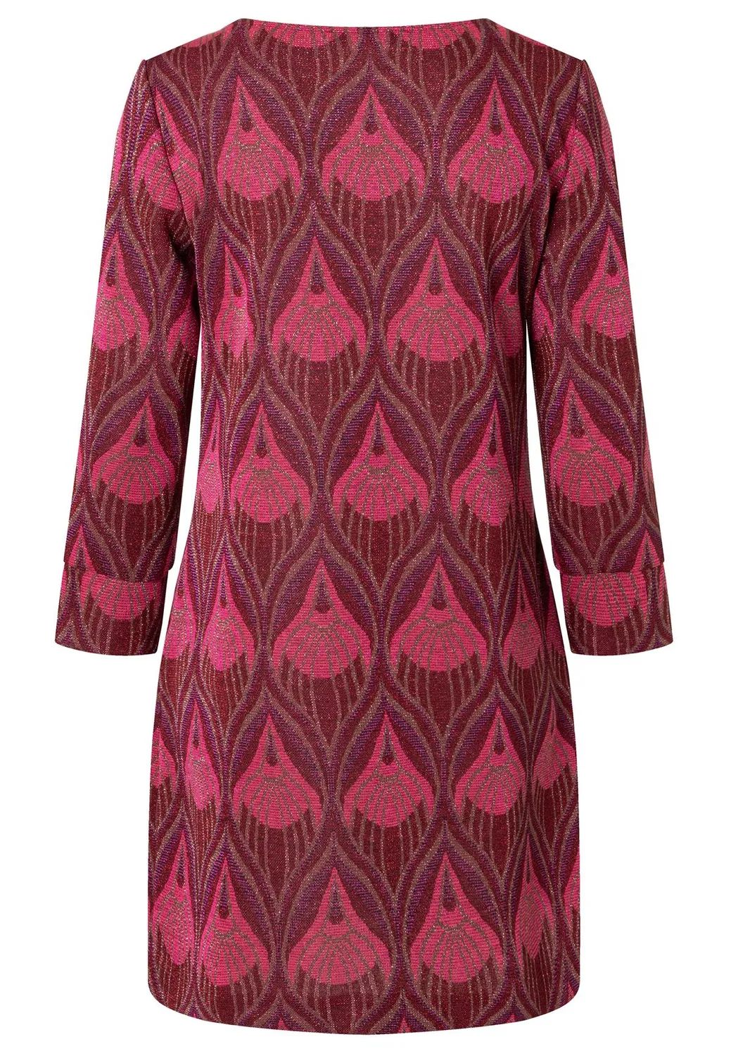 Ana Alcazar Penava abito tunica broccato bordeaux