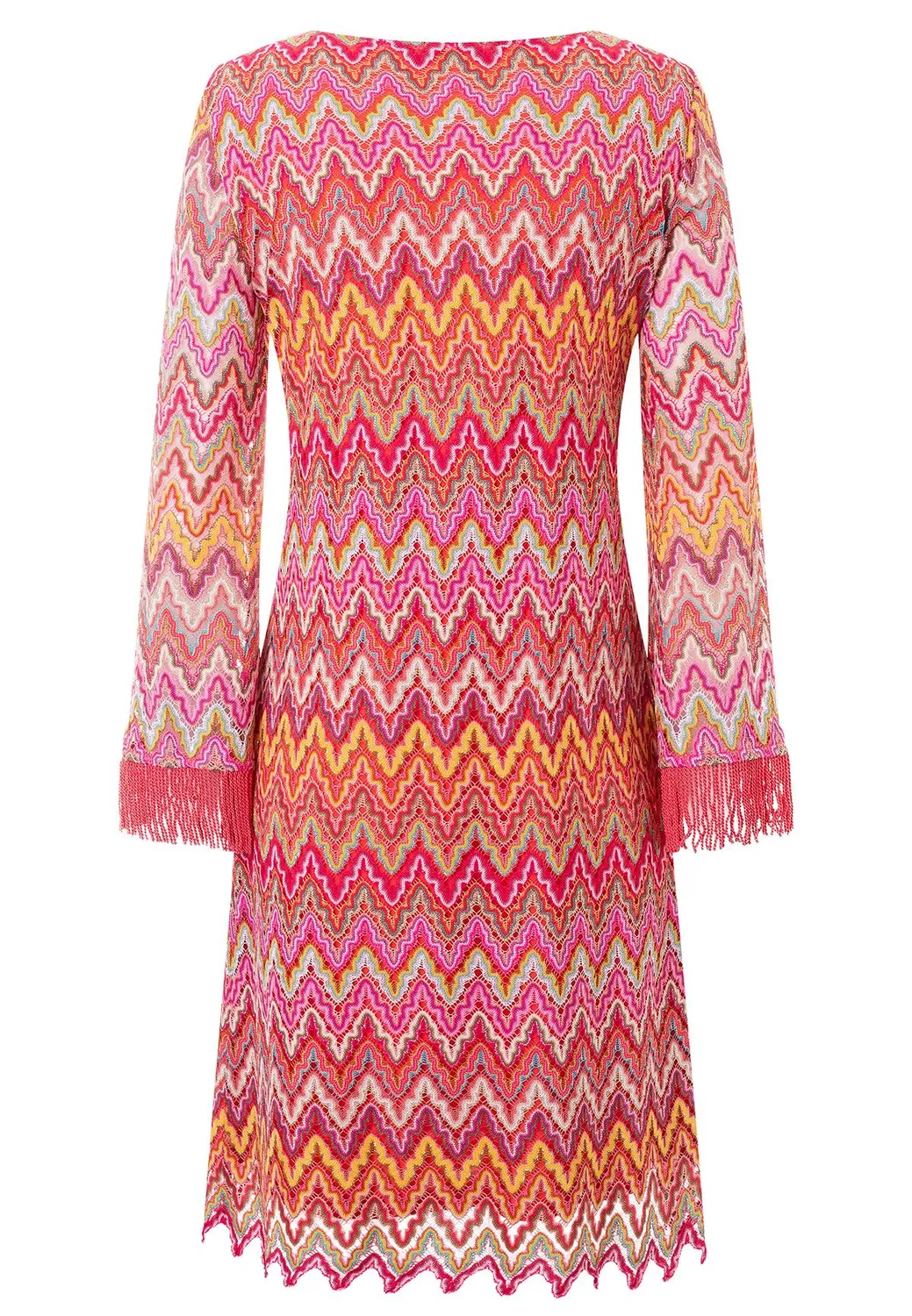 Ana Alcazar Polomi abito knit rosa traforato corto