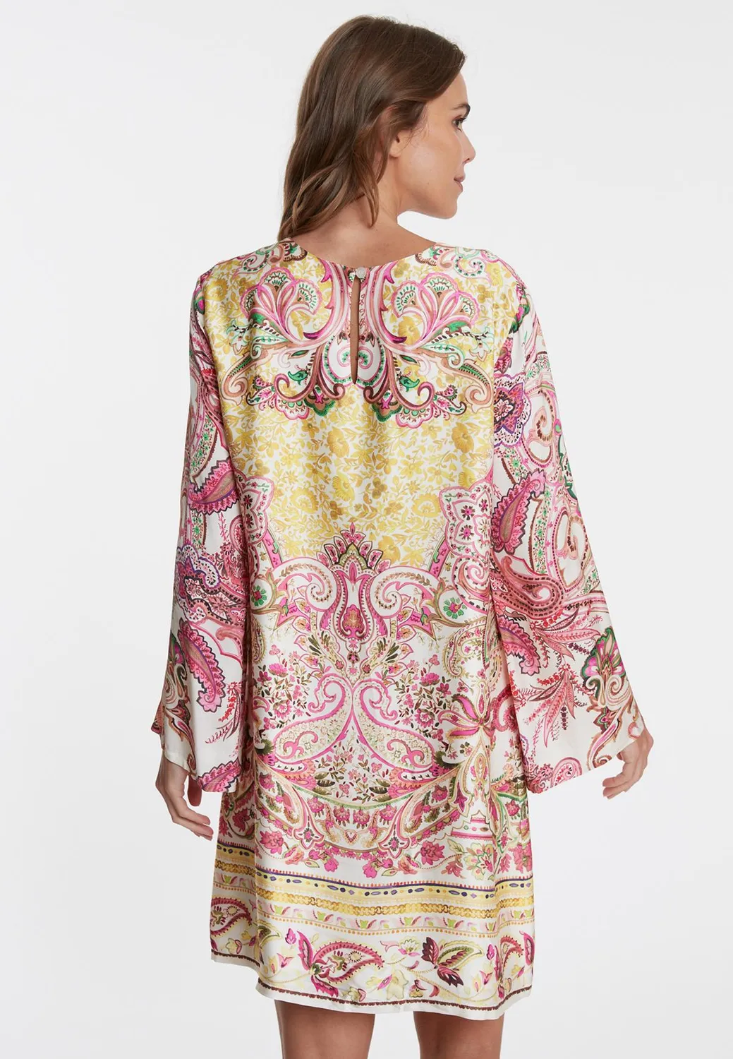 Ana Alcazar Wava abito tunica viscosa fantasia paisley