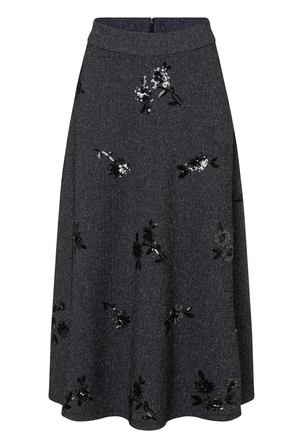 Ana Alcazar Evanna gonna midi tweed lurex