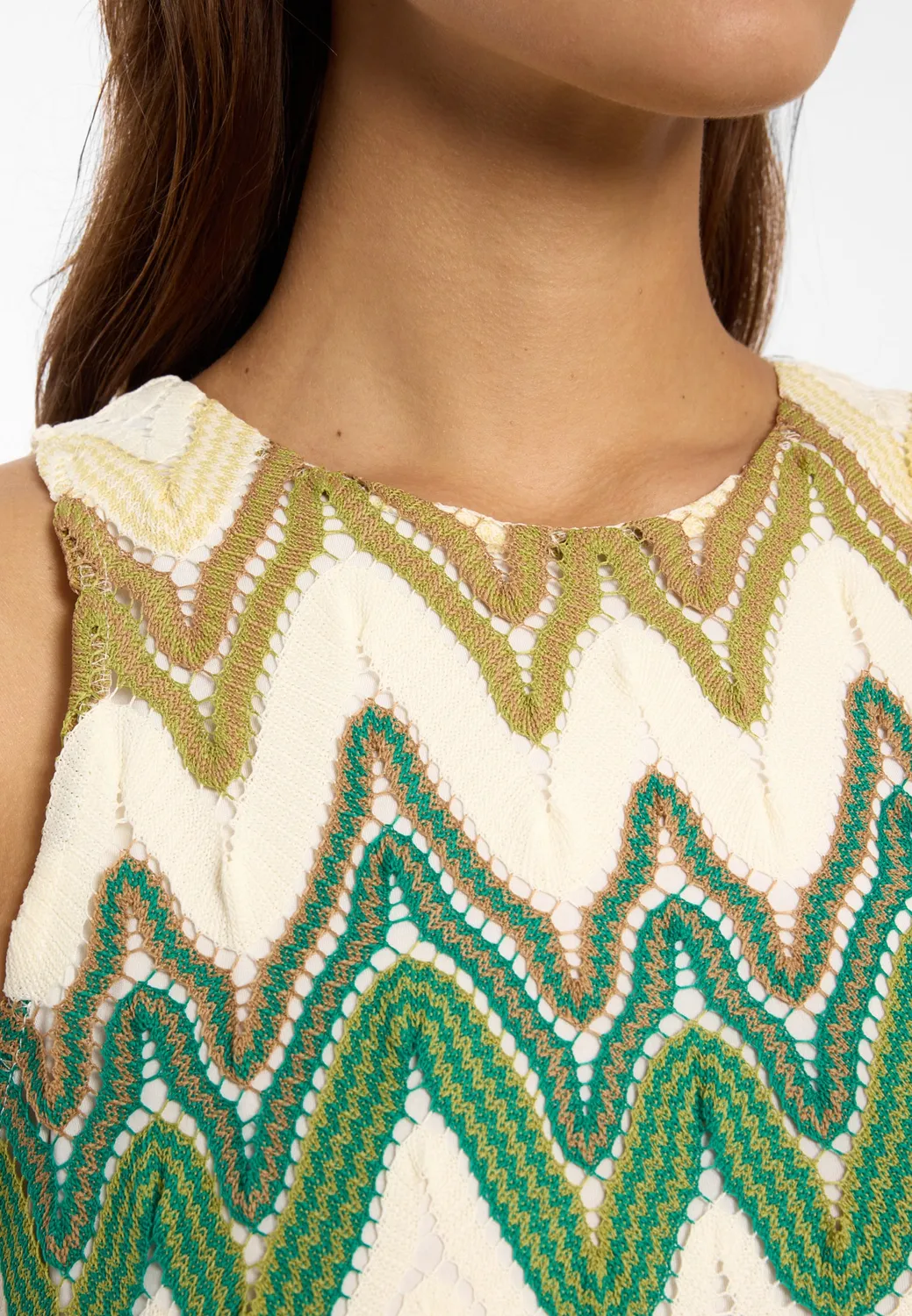 Ana Alcazar Dimra maxi abito maglia verde