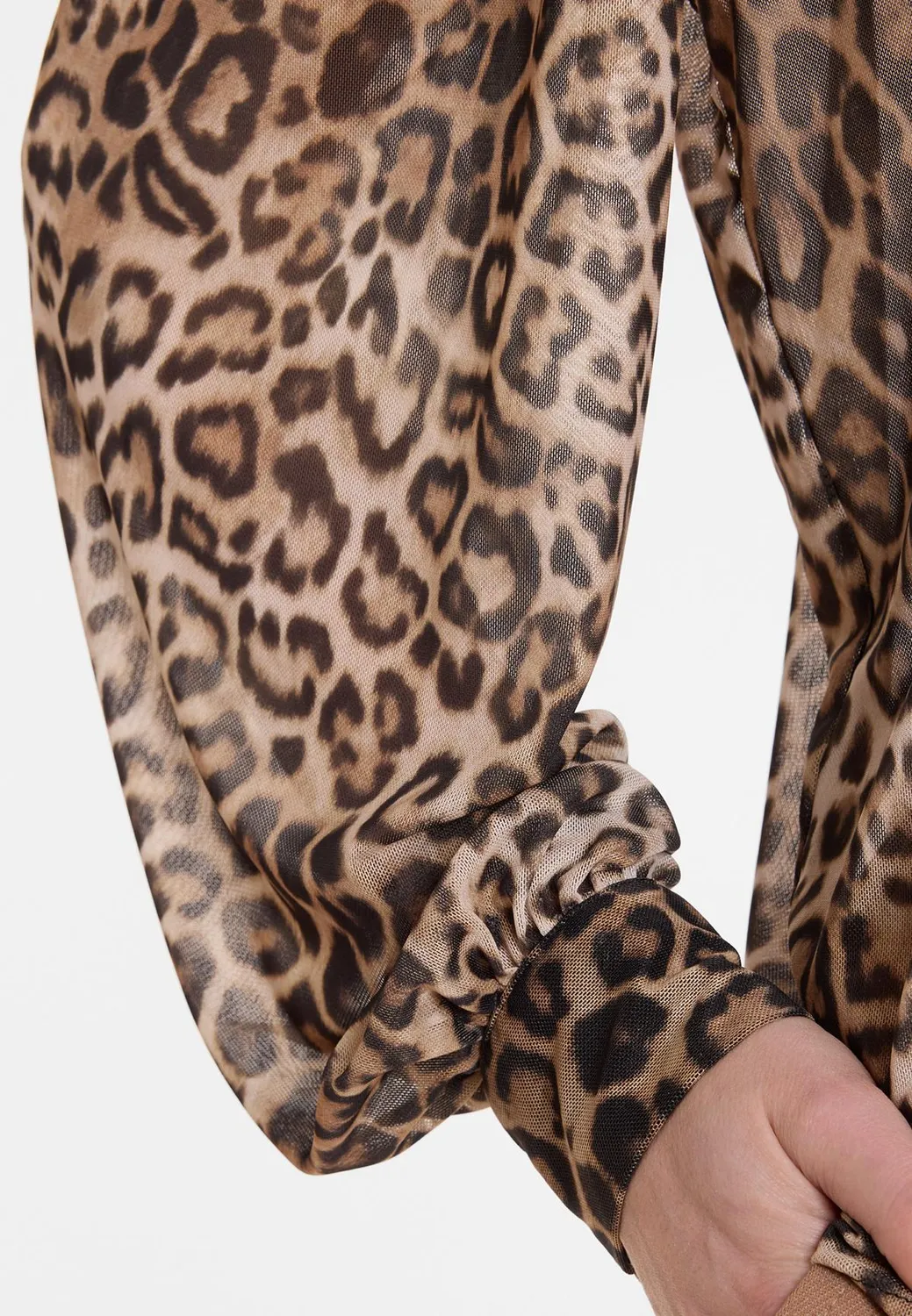 Ana Alcazar Aylea Camicetta Leopardata Fiocco