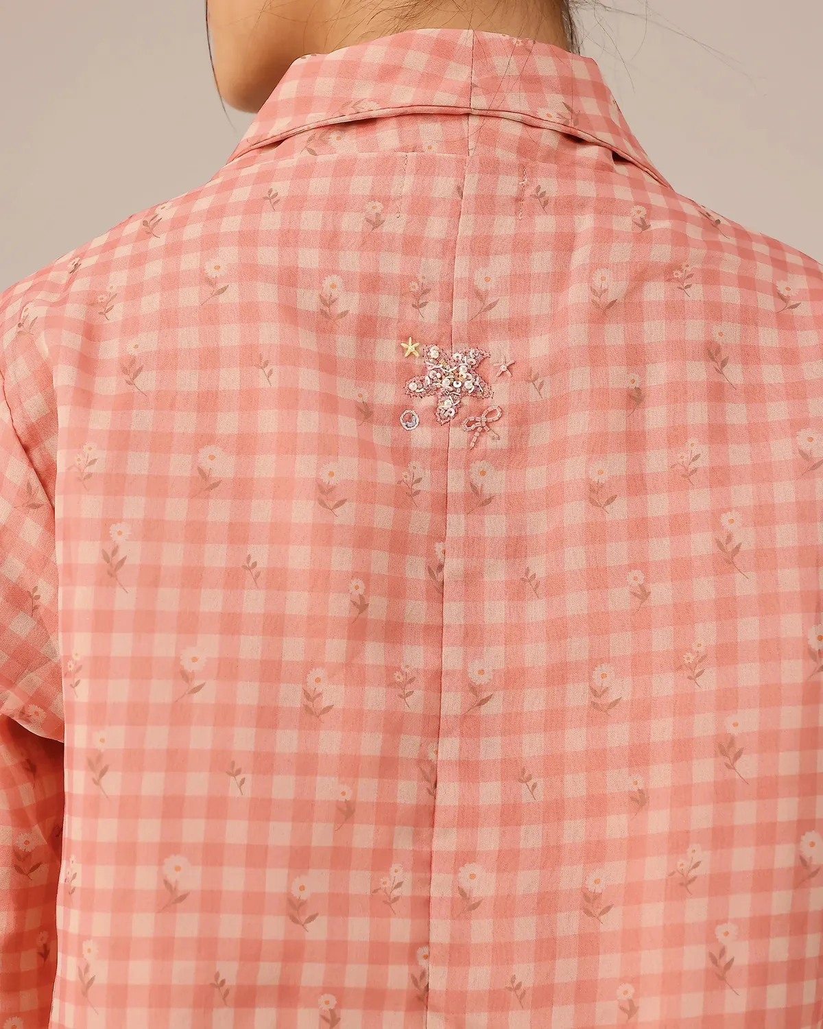 Our Dve Tropical Merry Berry abito giacca rosa organza