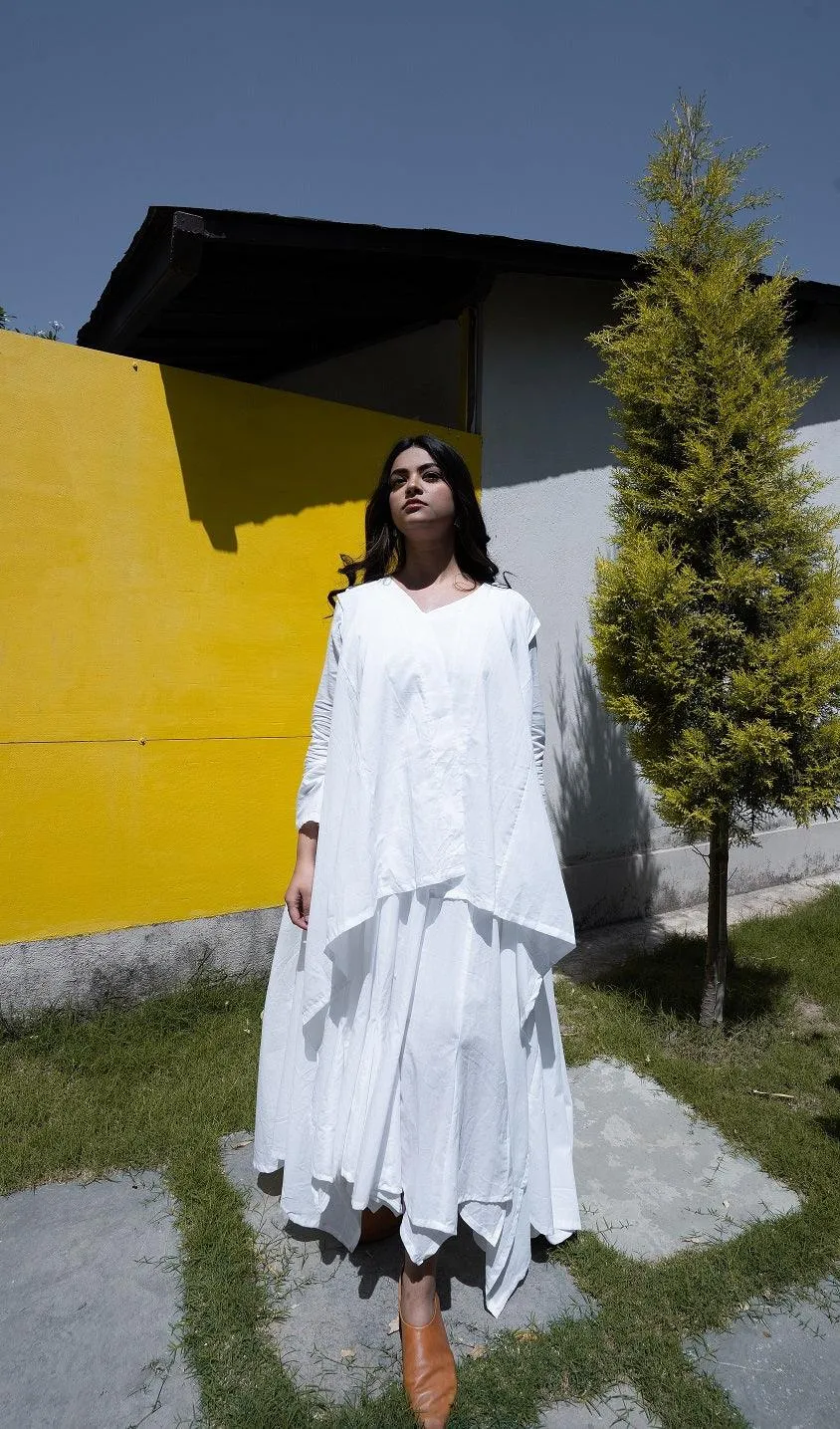 Our Dve Mocking Bird Dress abito lungo bianco