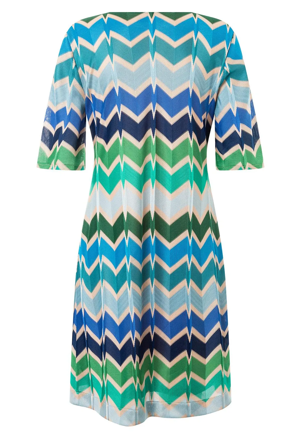 Ana Alcazar Pocea vestito maglina verde zigzag