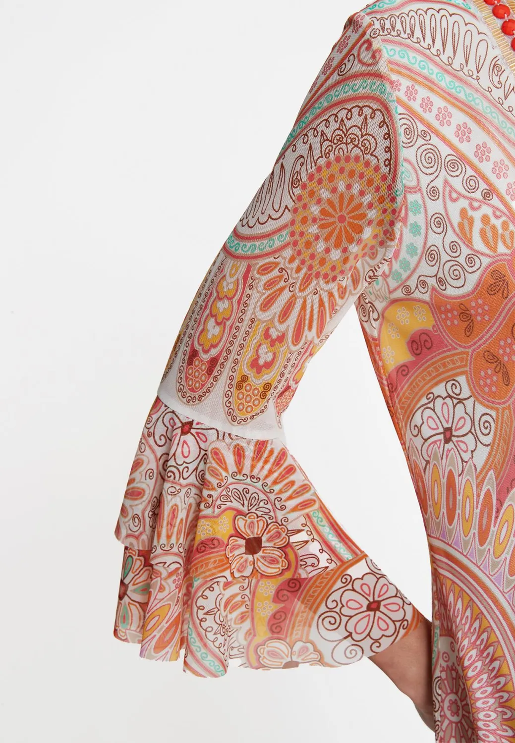Ana Alcazar Welona abito caftano maxi paisley