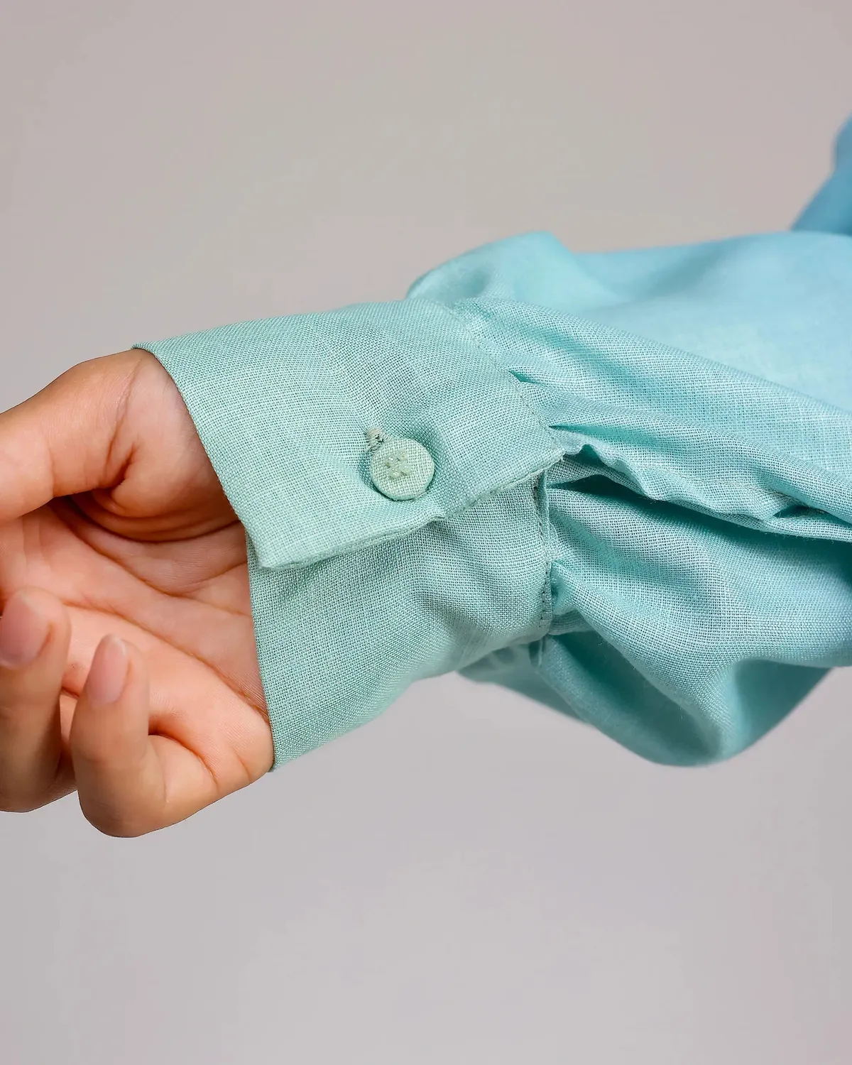 Our Dve Saanjh Blush Bloom kurta lino azzurra