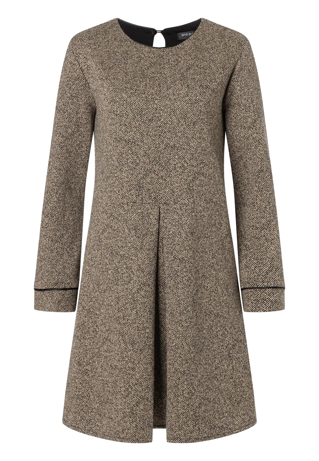 Ana Alcazar Emoranette abito tweed beige linea A