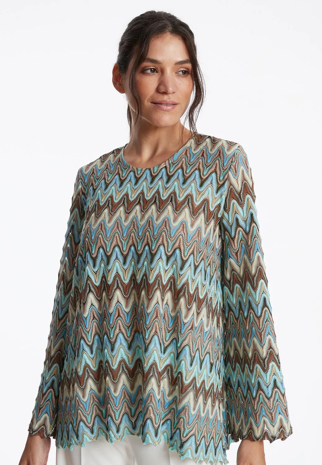 Ana Alcazar Zefosa maglia zigzag manica lunga