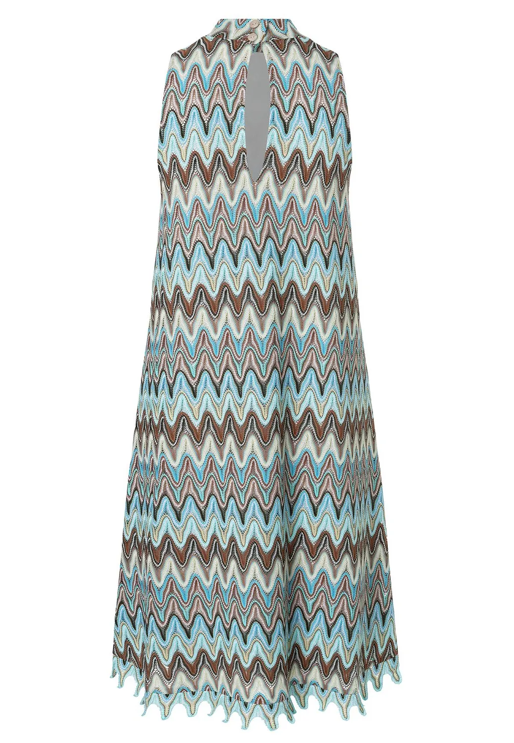 Ana Alcazar Zefina abito trapezio azzurro