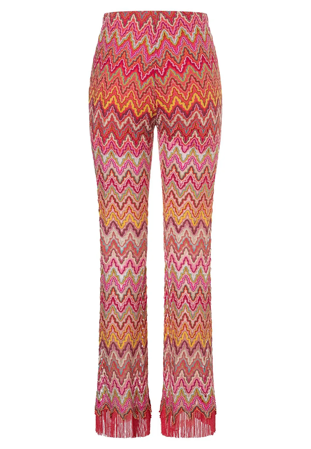 Ana Alcazar Polky pantaloni cropped rosa frange