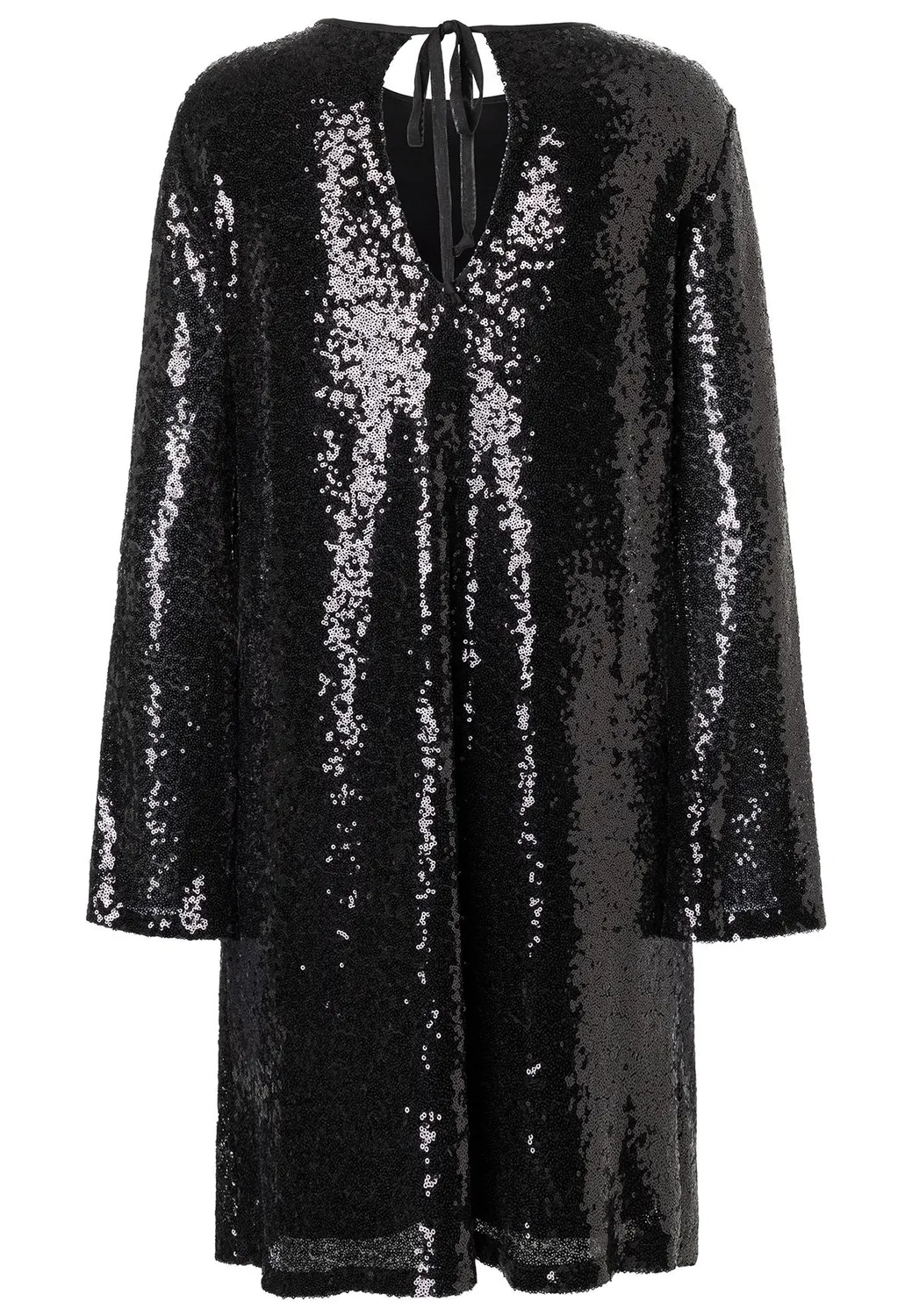 Ana Alcazar Tadya abito paillettes nero corto