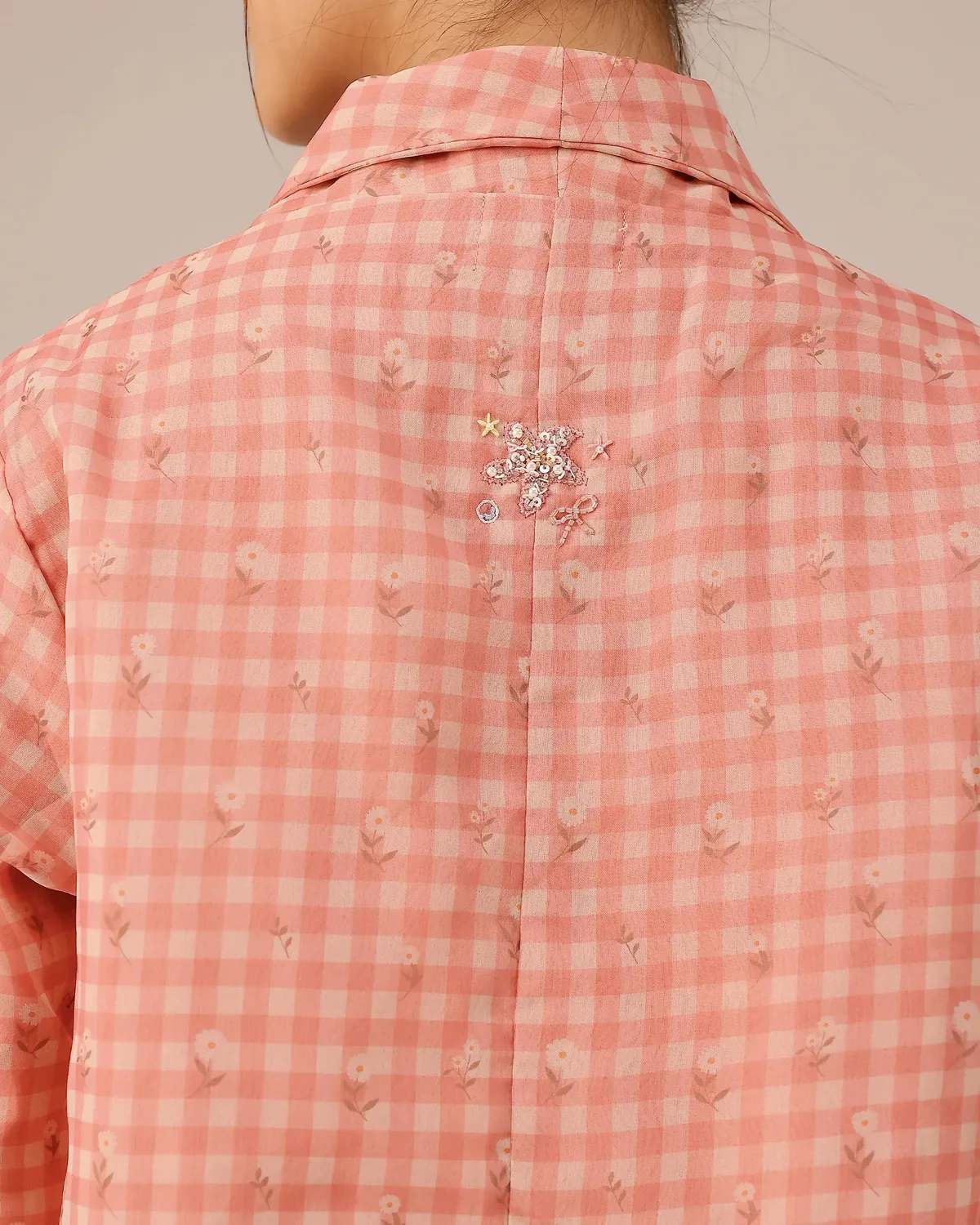 Our Dve Merry Berry giacca rosa organza lunga