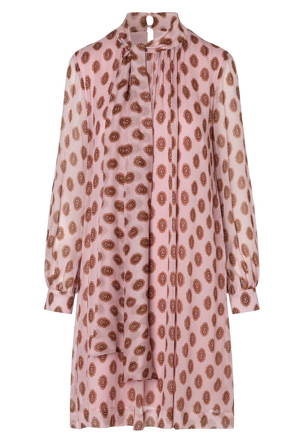 Ana Alcazar Eopathy abito chiffon rosa foulard