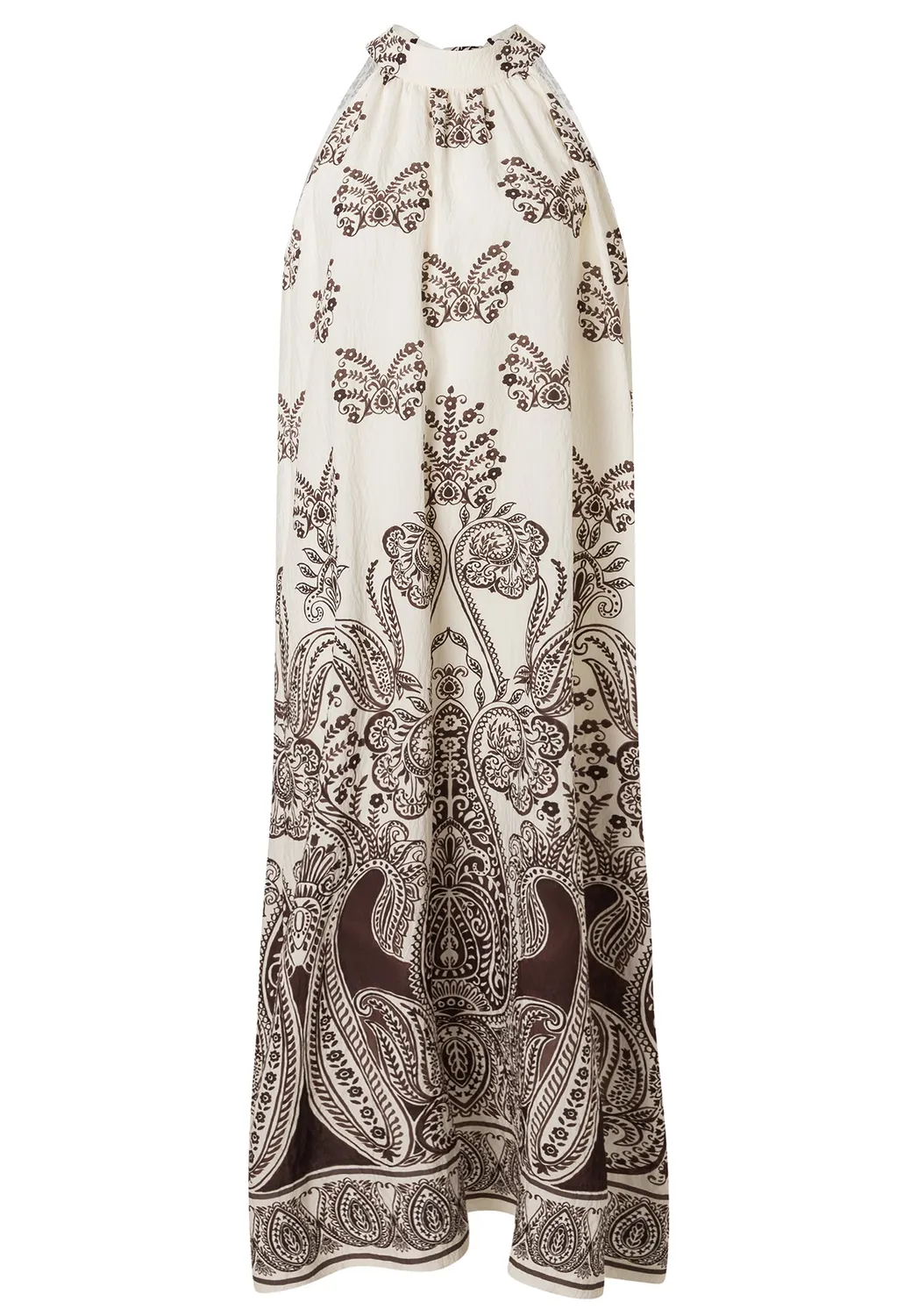 Ana Alcazar Doreyu abito lungo paisley marrone
