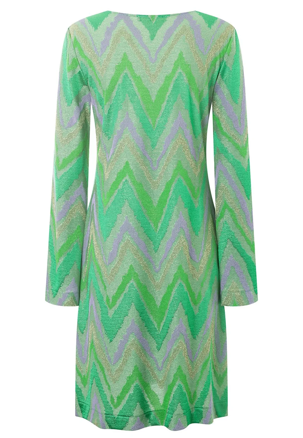 Ana Alcazar Pitana abito tunica svasato lurex verde