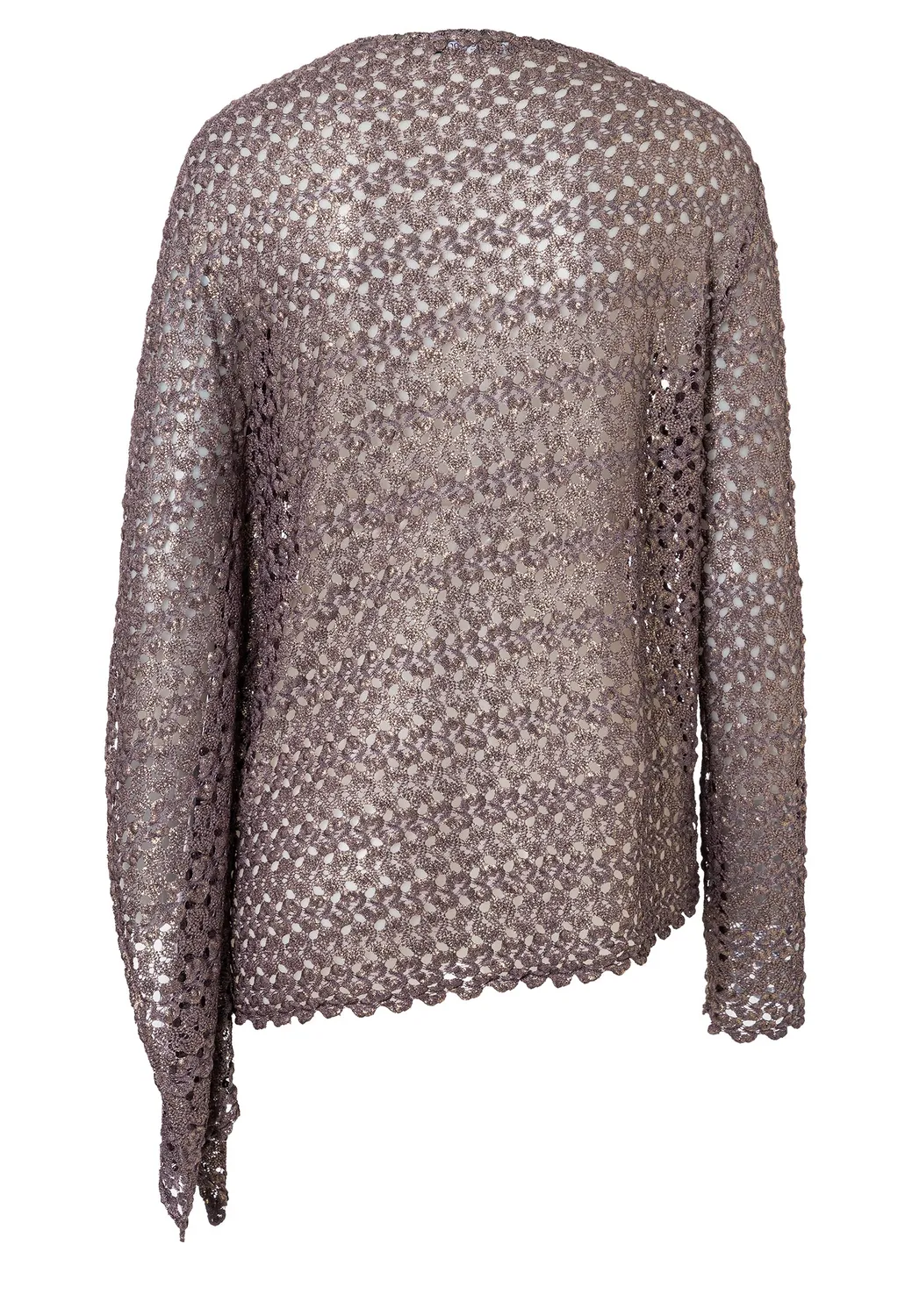 Ana Alcazar Dulah top marrone effetto metallizzato