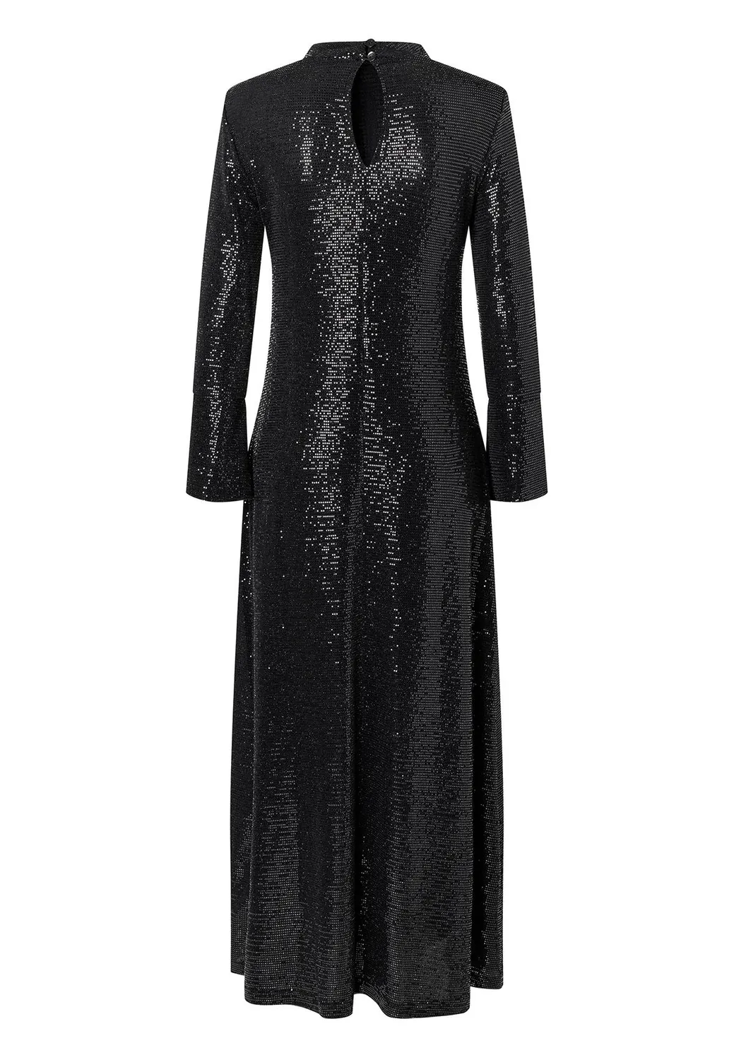 Ana Alcazar Ofrea abito lungo paillettes nero