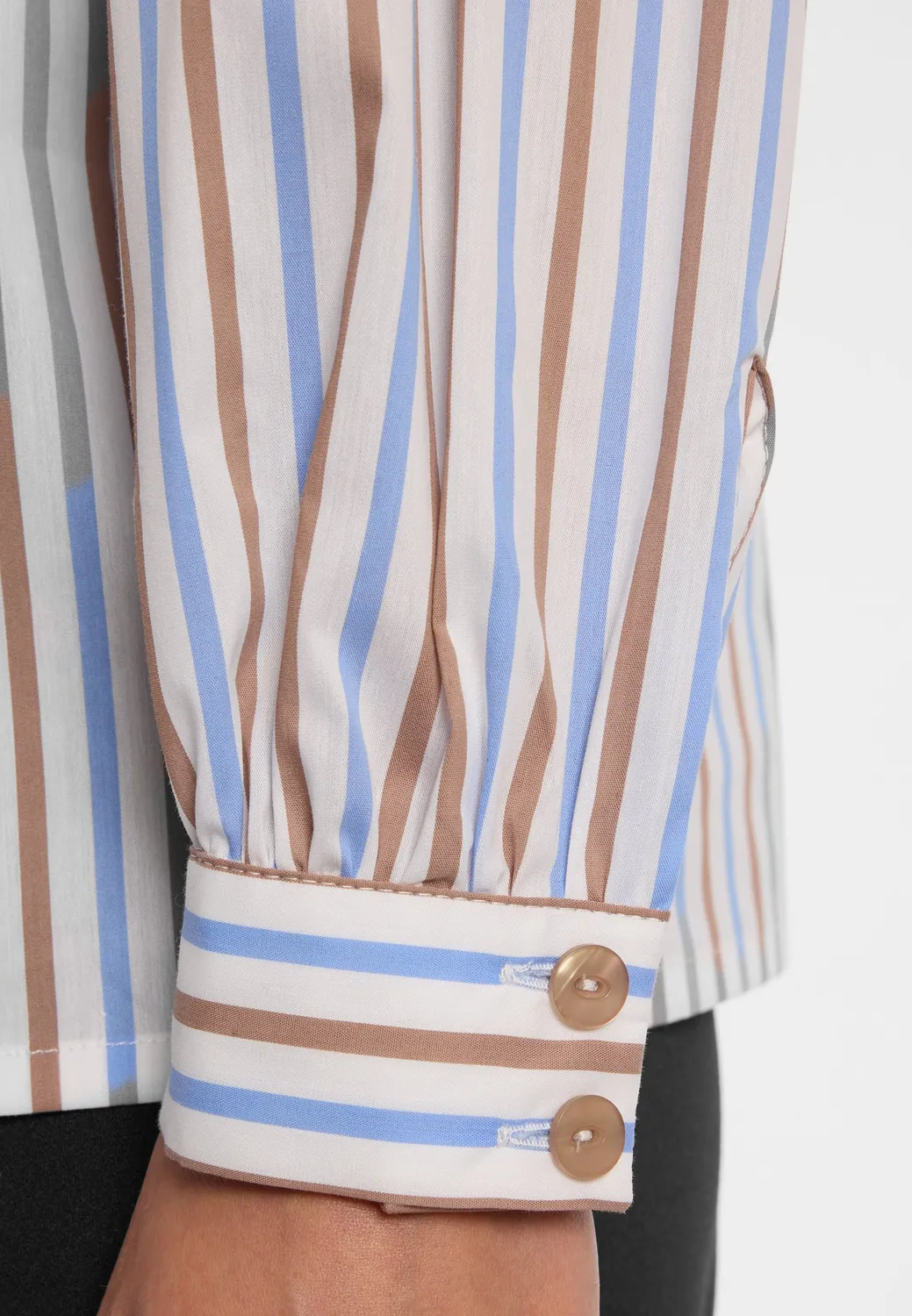 Ana Alcazar Evamari blusa panna righe jabots