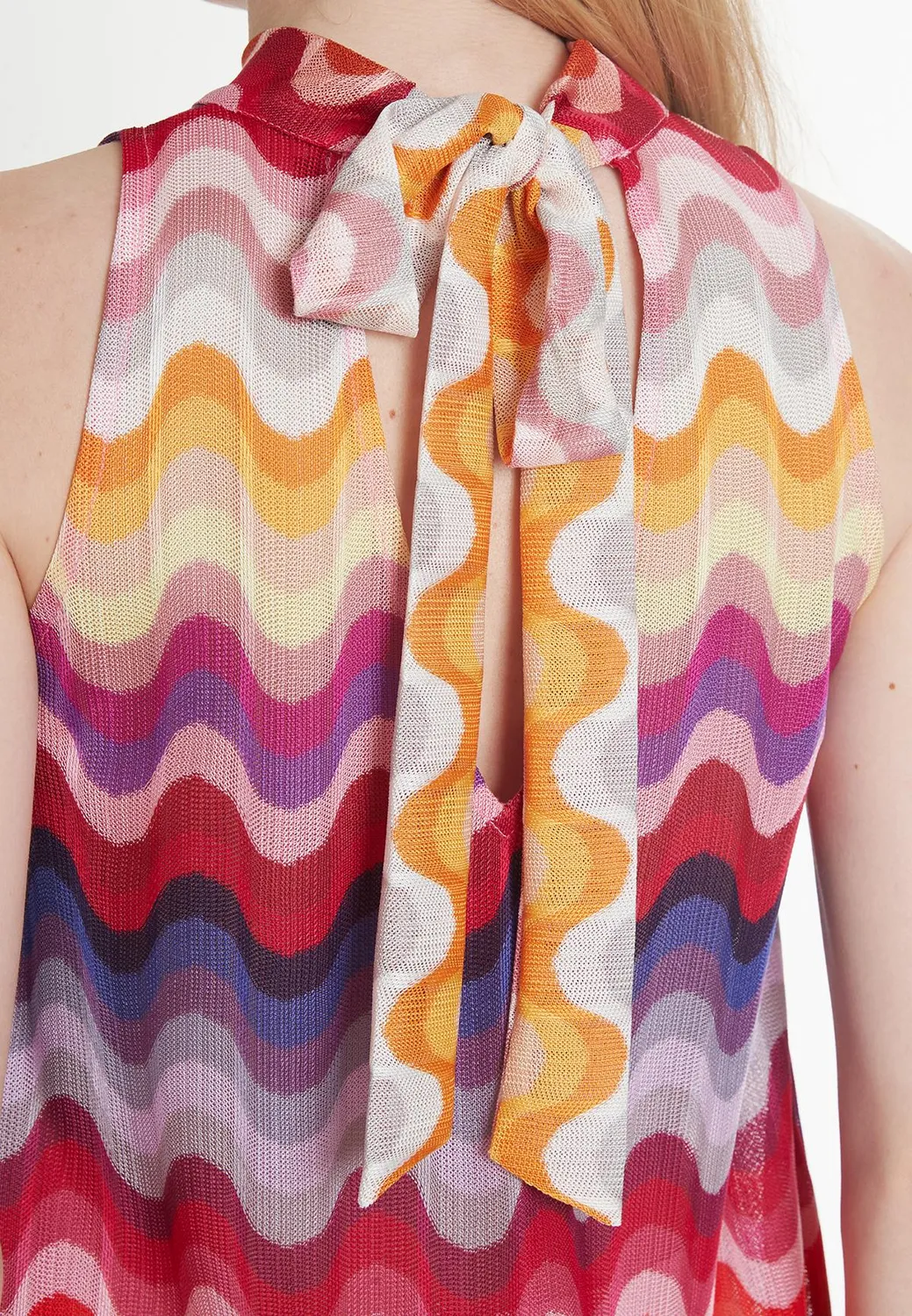Ana Alcazar Piwya top in maglia traforata fantasia