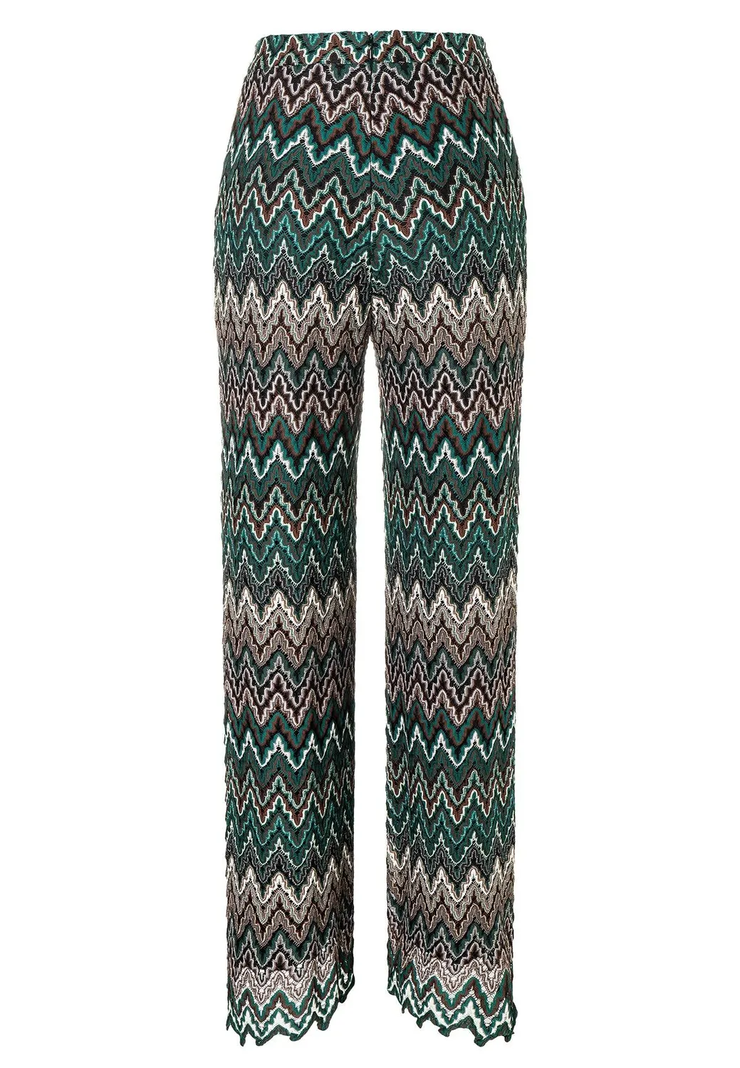 Ana Alcazar Mafene pantaloni maglia traforata gamba larga