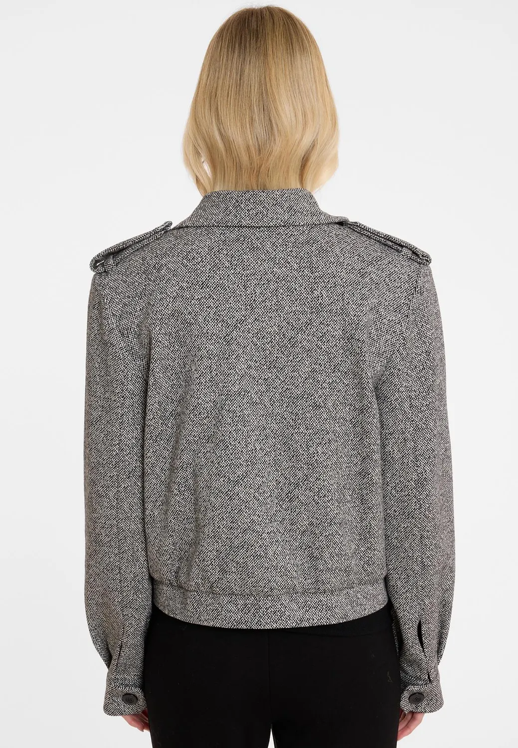 Ana Alcazar Alana giacca tweed grigia