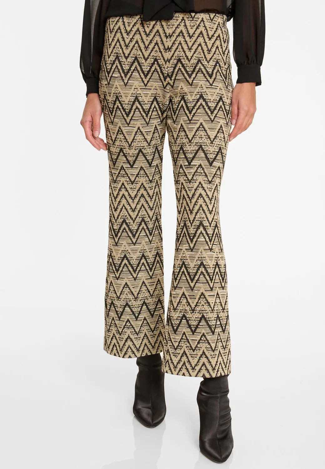 Ana Alcazar Ashora pantaloni cropped maglia zigzag caldo