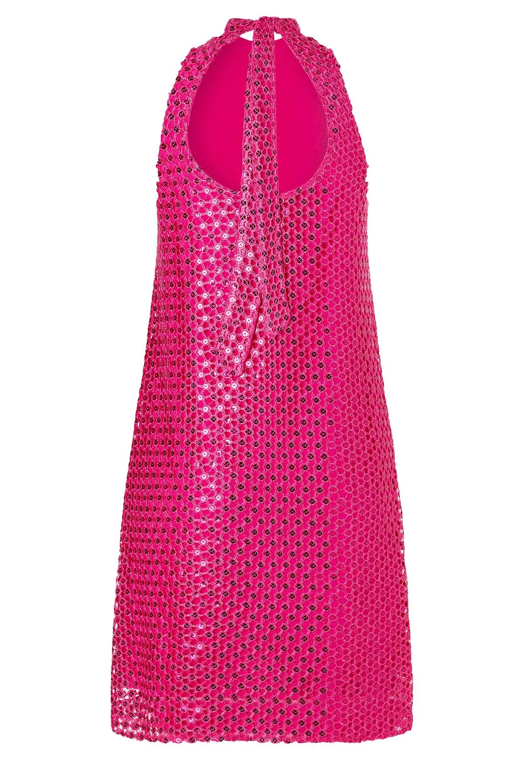 Ana Alcazar Zadena abito pizzo rosa corto