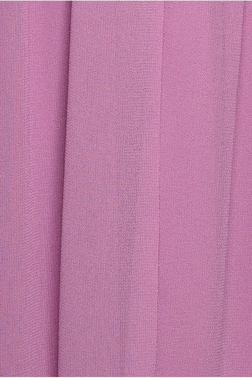 Goddiva Wrap Back abito maxi dusty lavender chiffon
