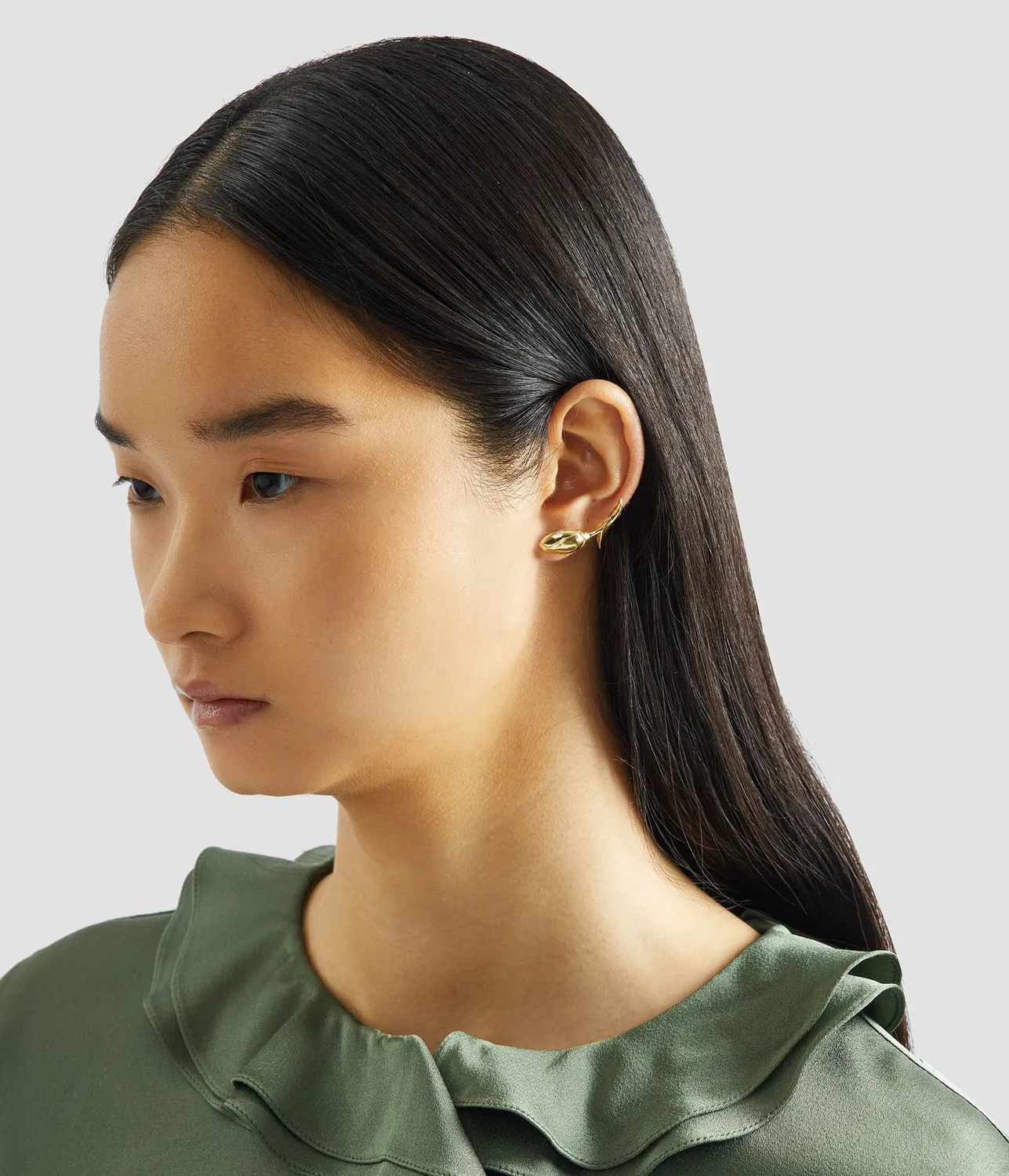 Erdem Bloom Stud Earrings orecchini oro bocciolo