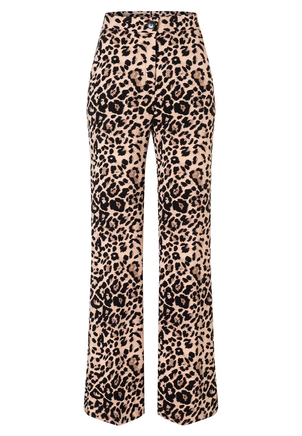 Ana Alcazar Adami pantaloni palazzo leopardati beige