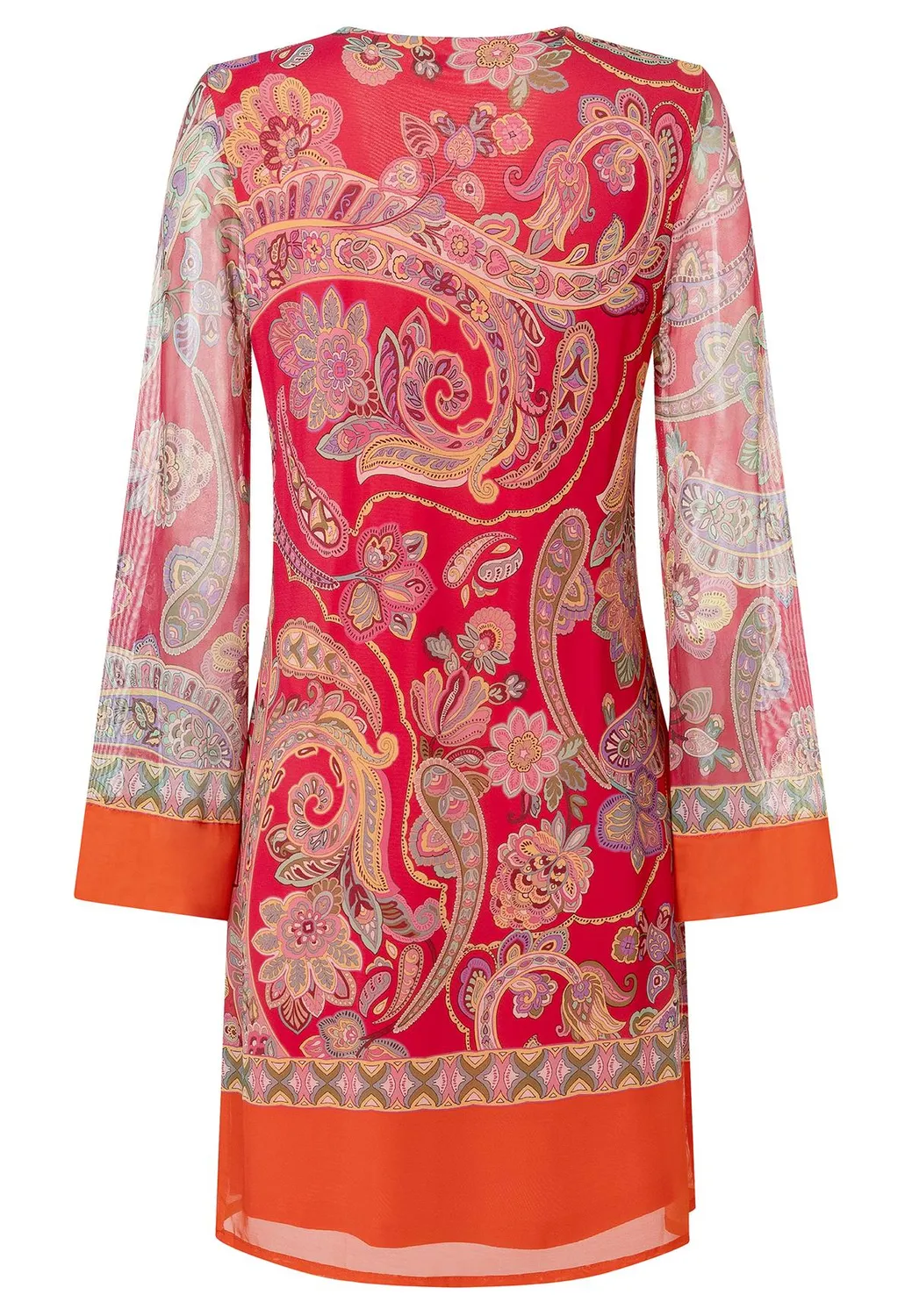 Ana Alcazar Zetana tunica vestito rosso paisley