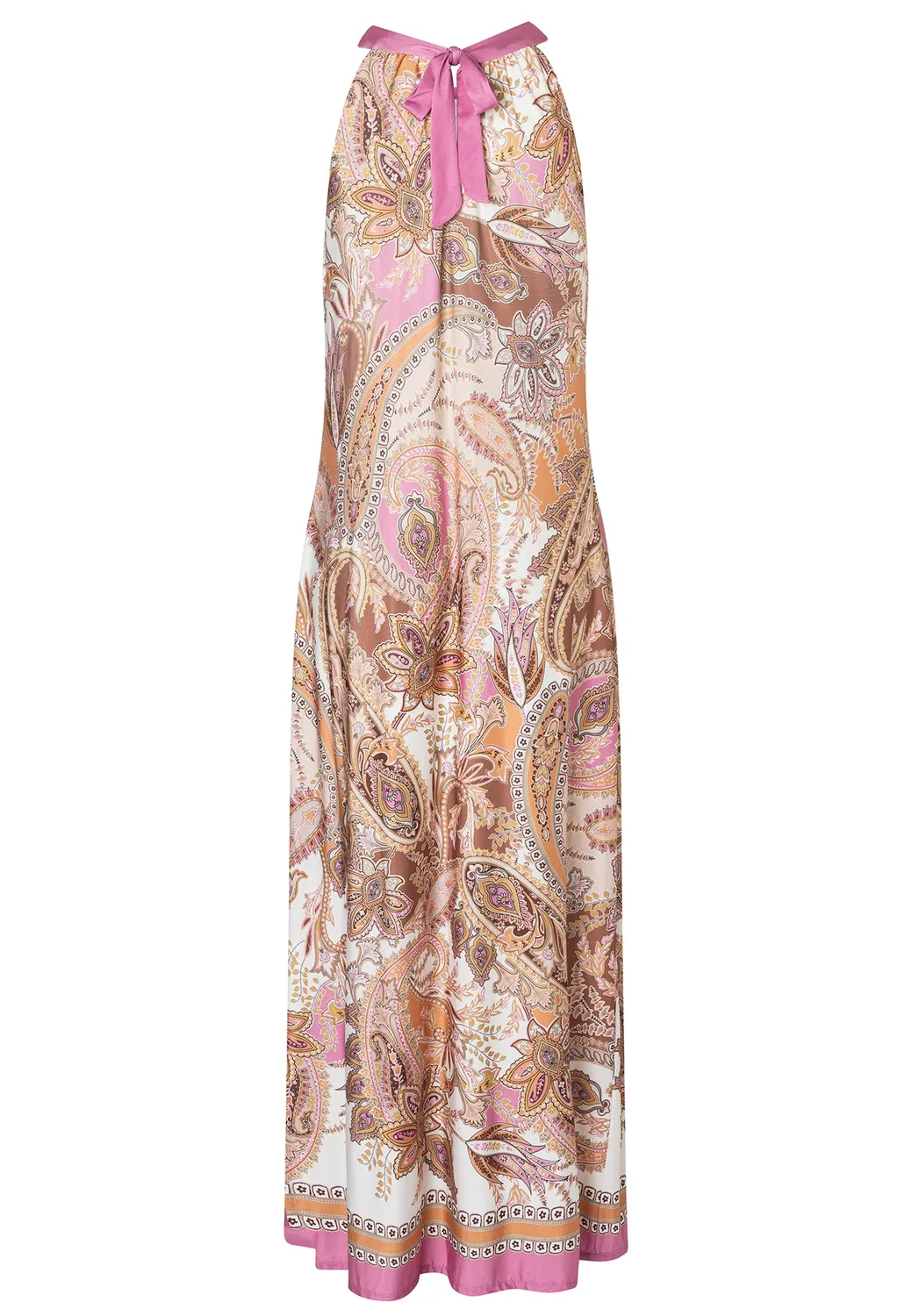 Ana Alcazar Dhyra maxi abito lungo satin paisley
