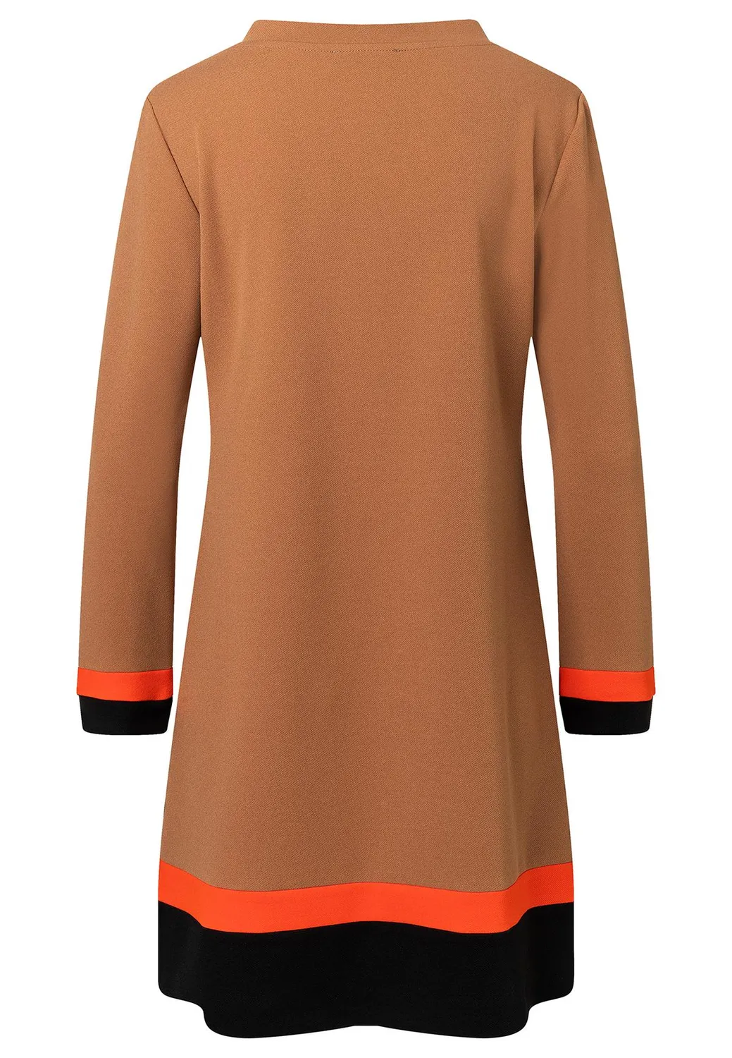 Ana Alcazar Sideo abito linea A cappuccino color block