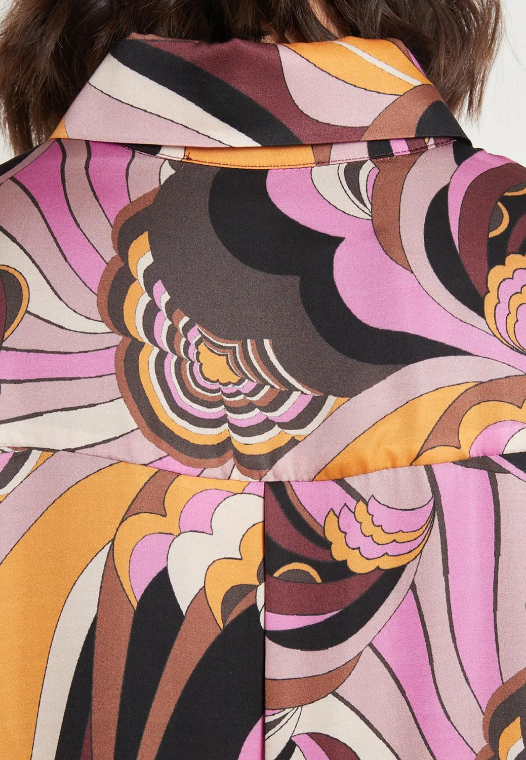 Ana Alcazar Mally chemisier fantasia rosa anni 70
