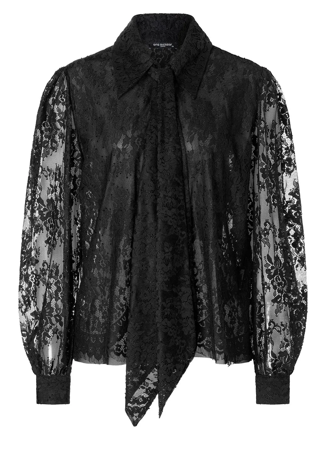 Ana Alcazar Abisia blusa nera in pizzo