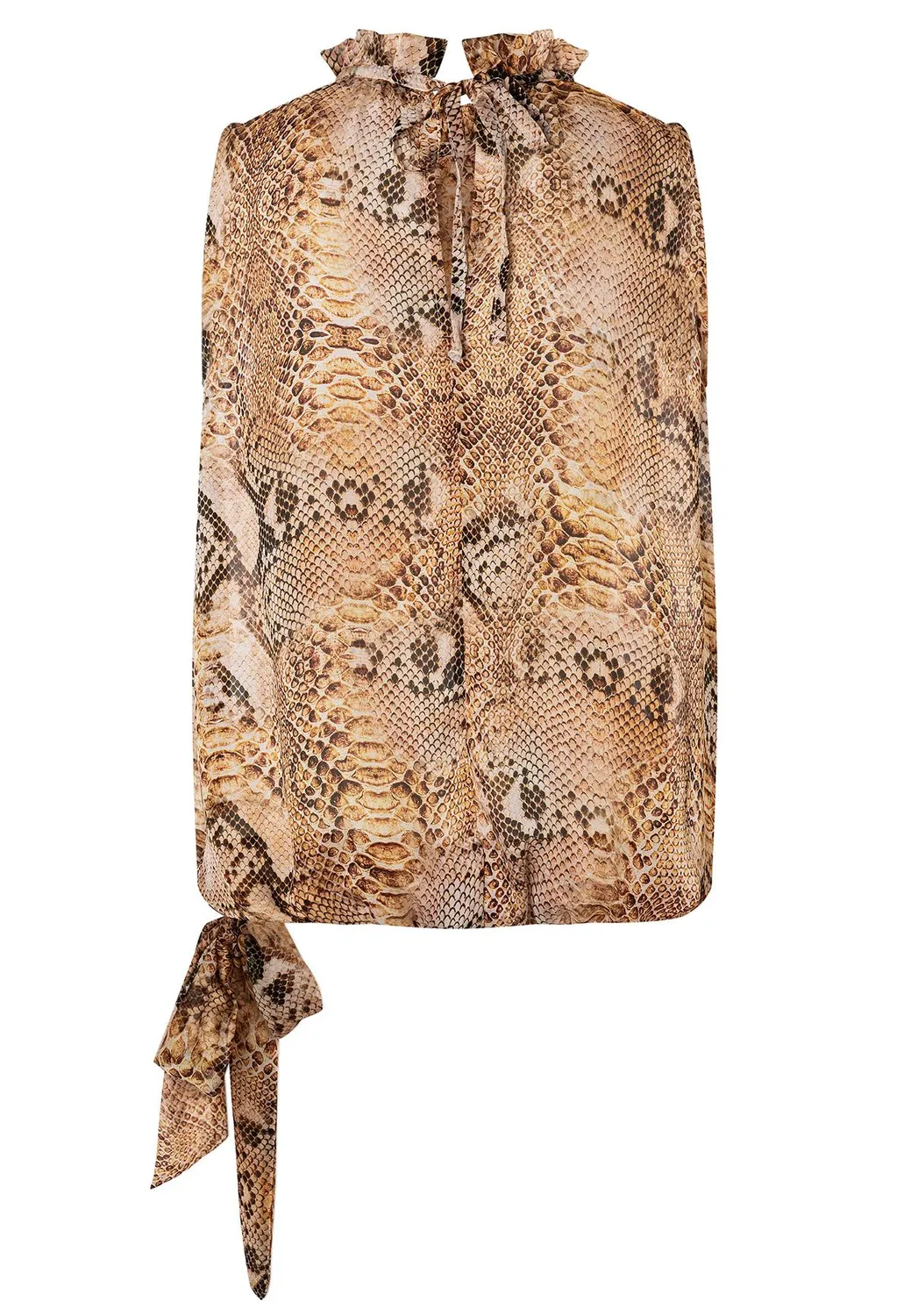 Ana Alcazar Pakosa top chiffon smanicato stampa snake