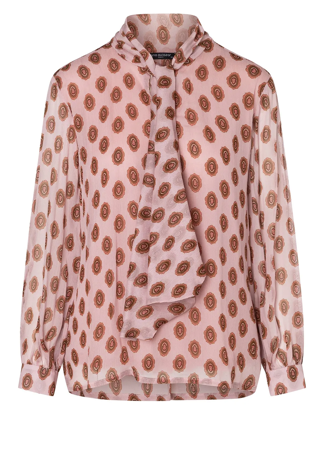 Ana Alcazar Elysis blusa fiocco bordeaux chiffon