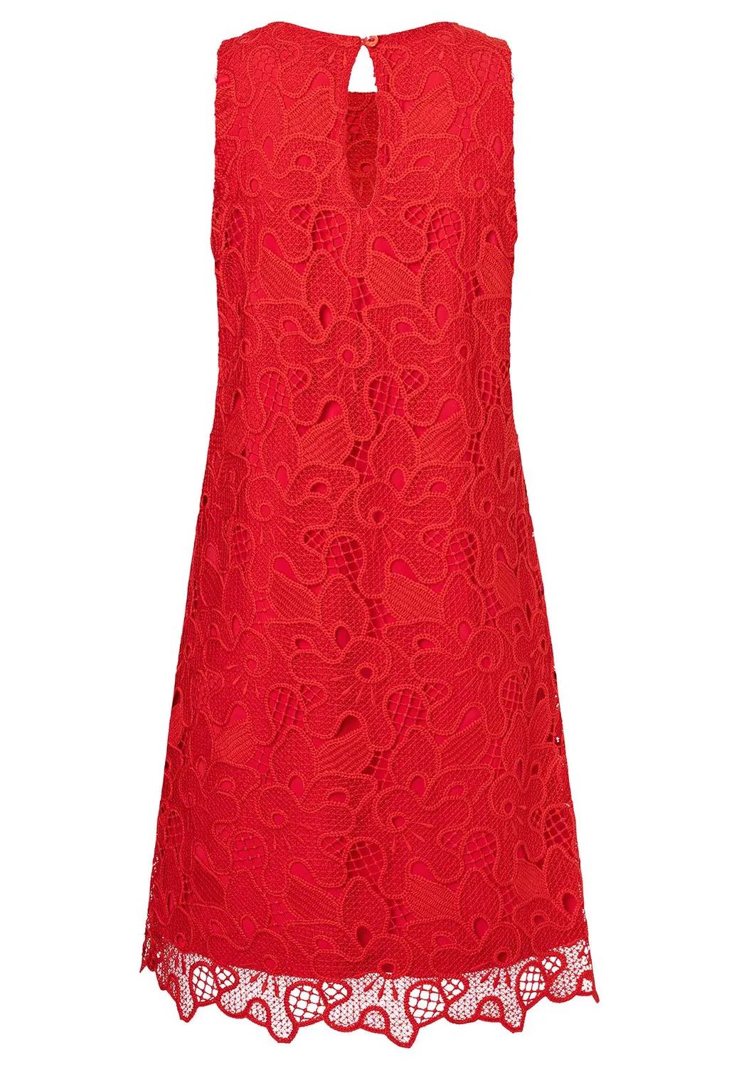 Ana Alcazar Zafina abito pizzo rosso linea A